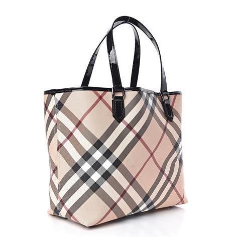 burberry nova check nickie tote|burberry medium top handle tote.